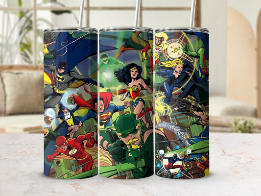 Vibrant Justice League Superhero Tumbler Collection