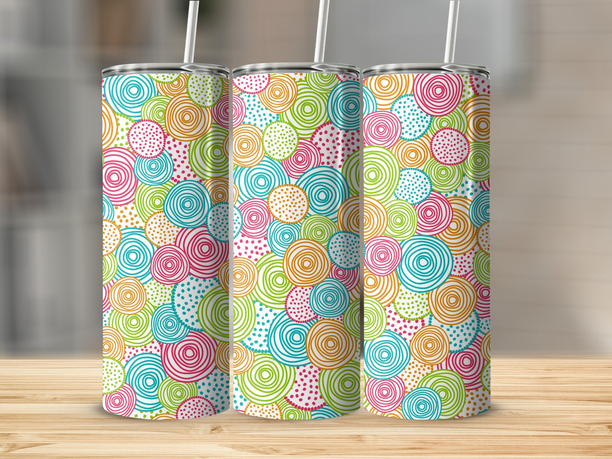 Colorful Swirl Pattern Insulated Tumbler Cup Product