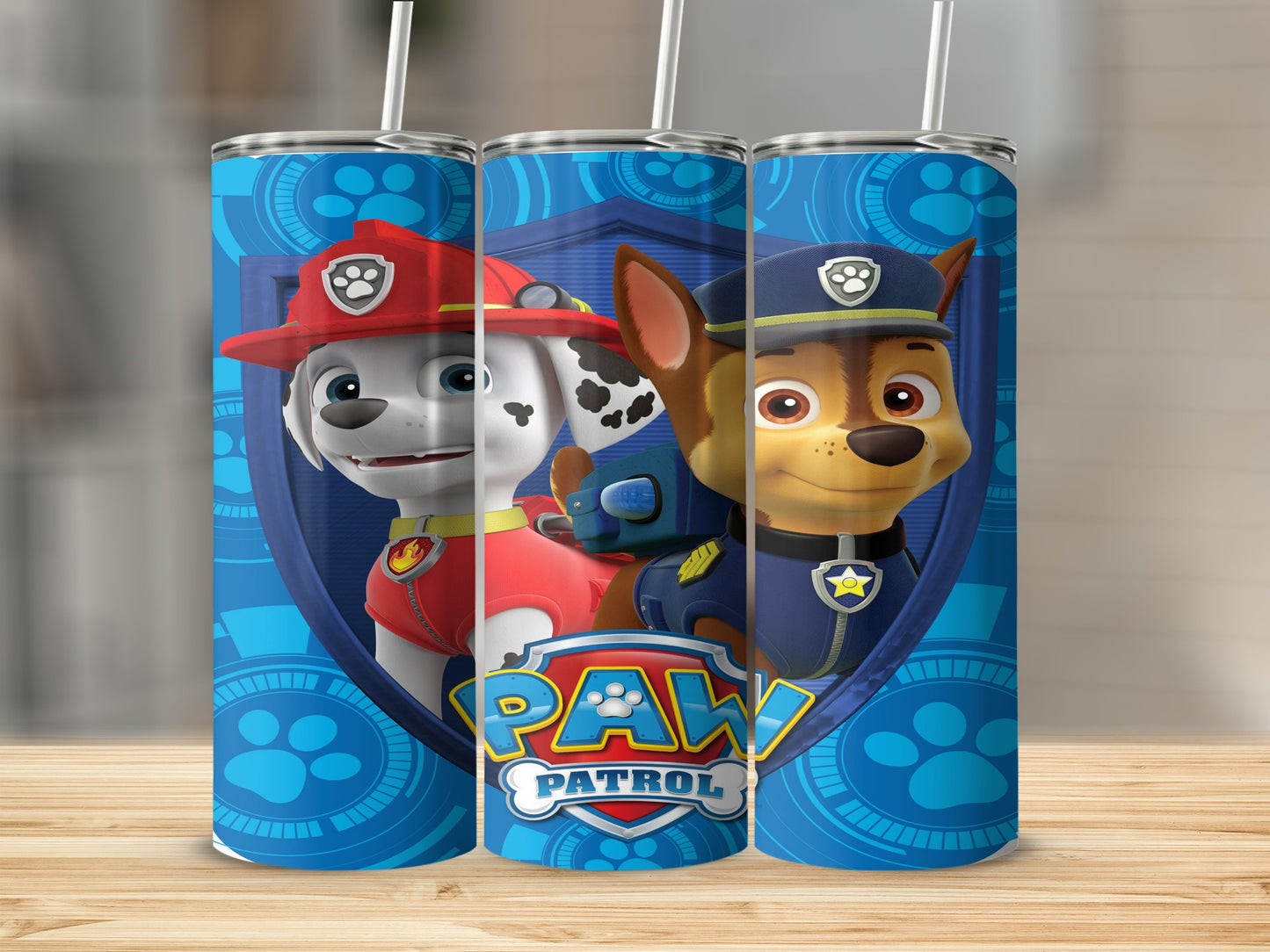 Paw Patrol characters tumbler for kids colorful drinkware