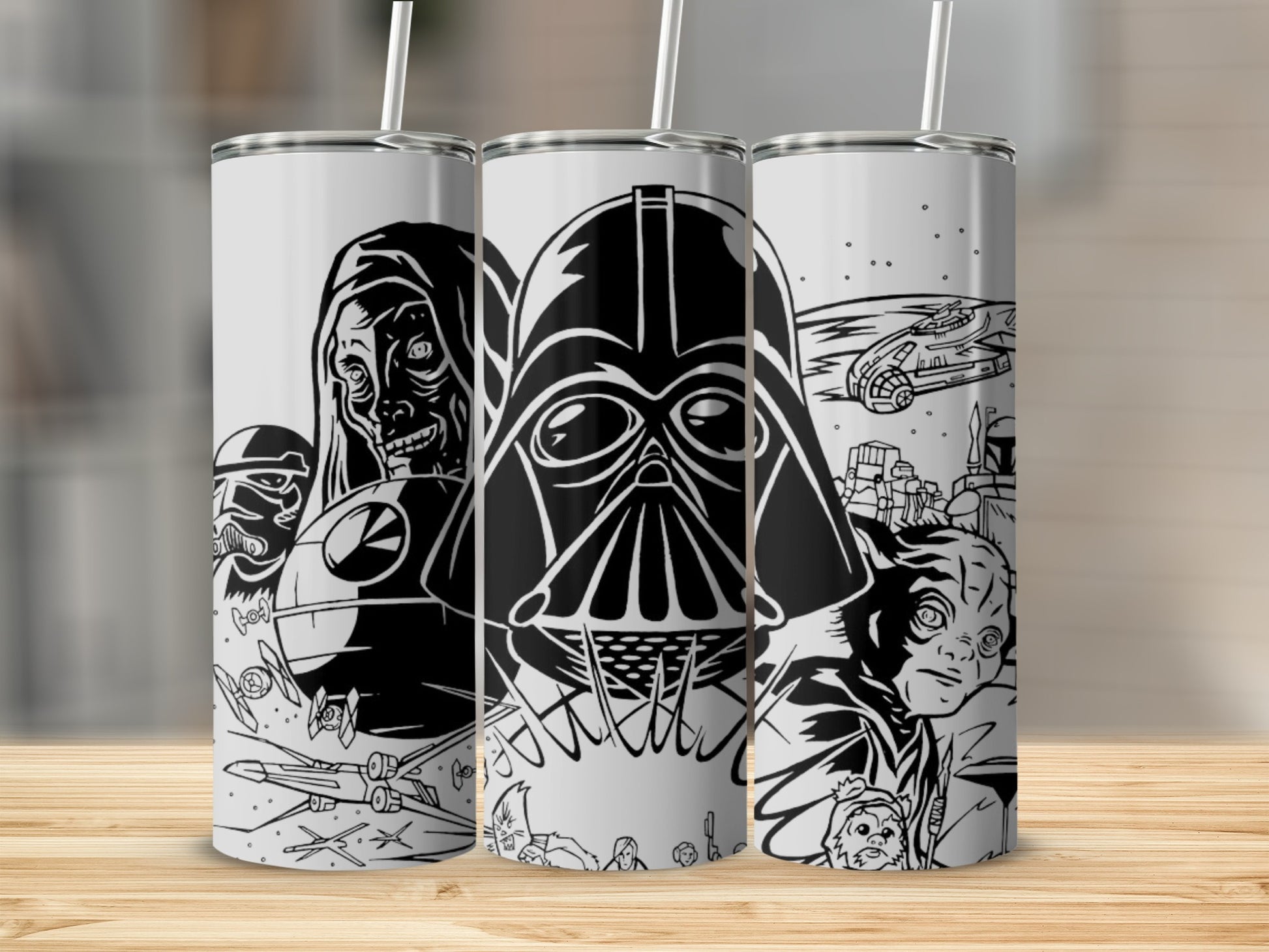 Star Wars Galactic Characters Black White Design product type