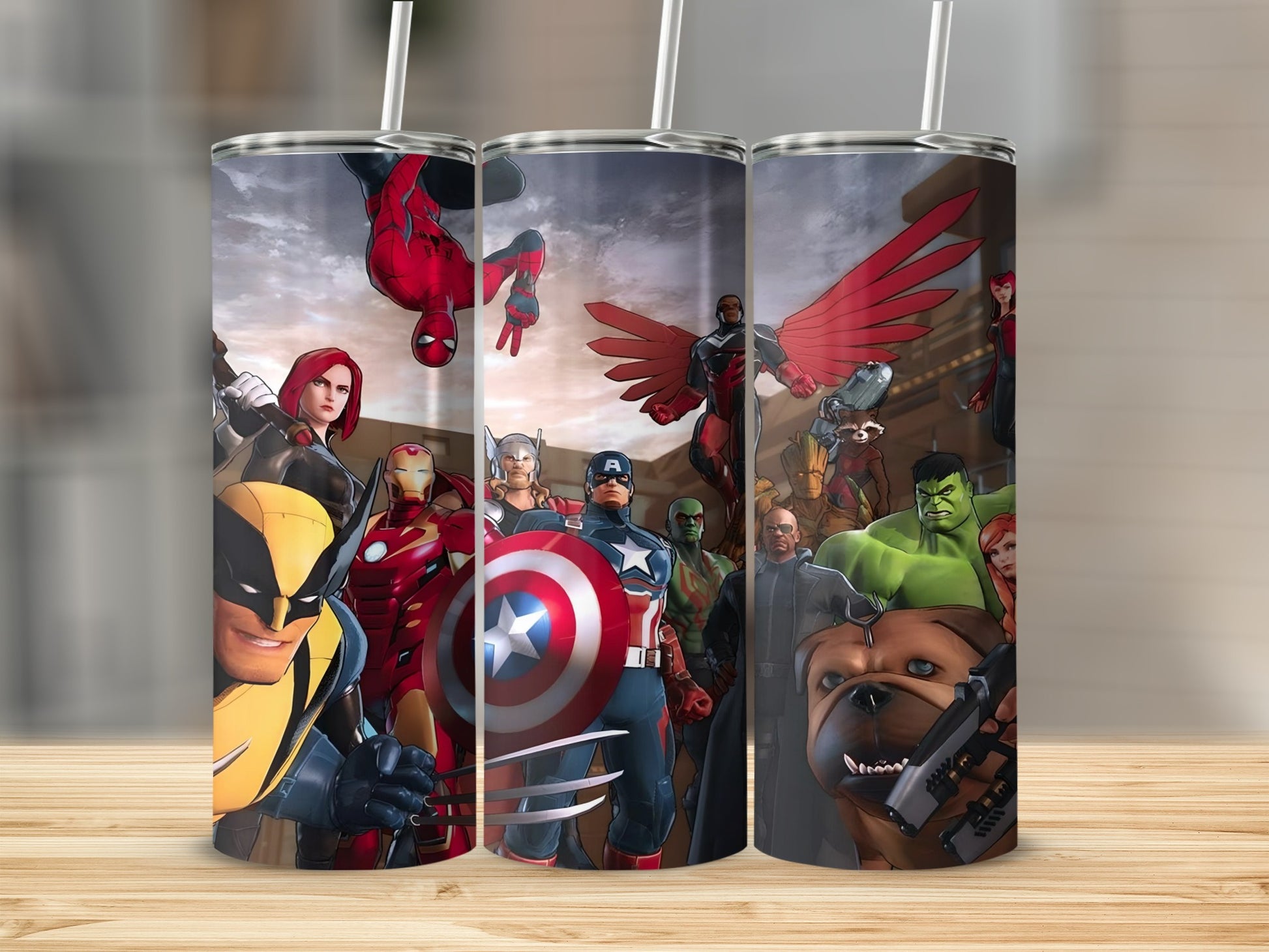 Marvel Superheroes Print Insulated Tumbler Cup