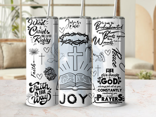 Inspirational Christian Scripture Design Tumbler