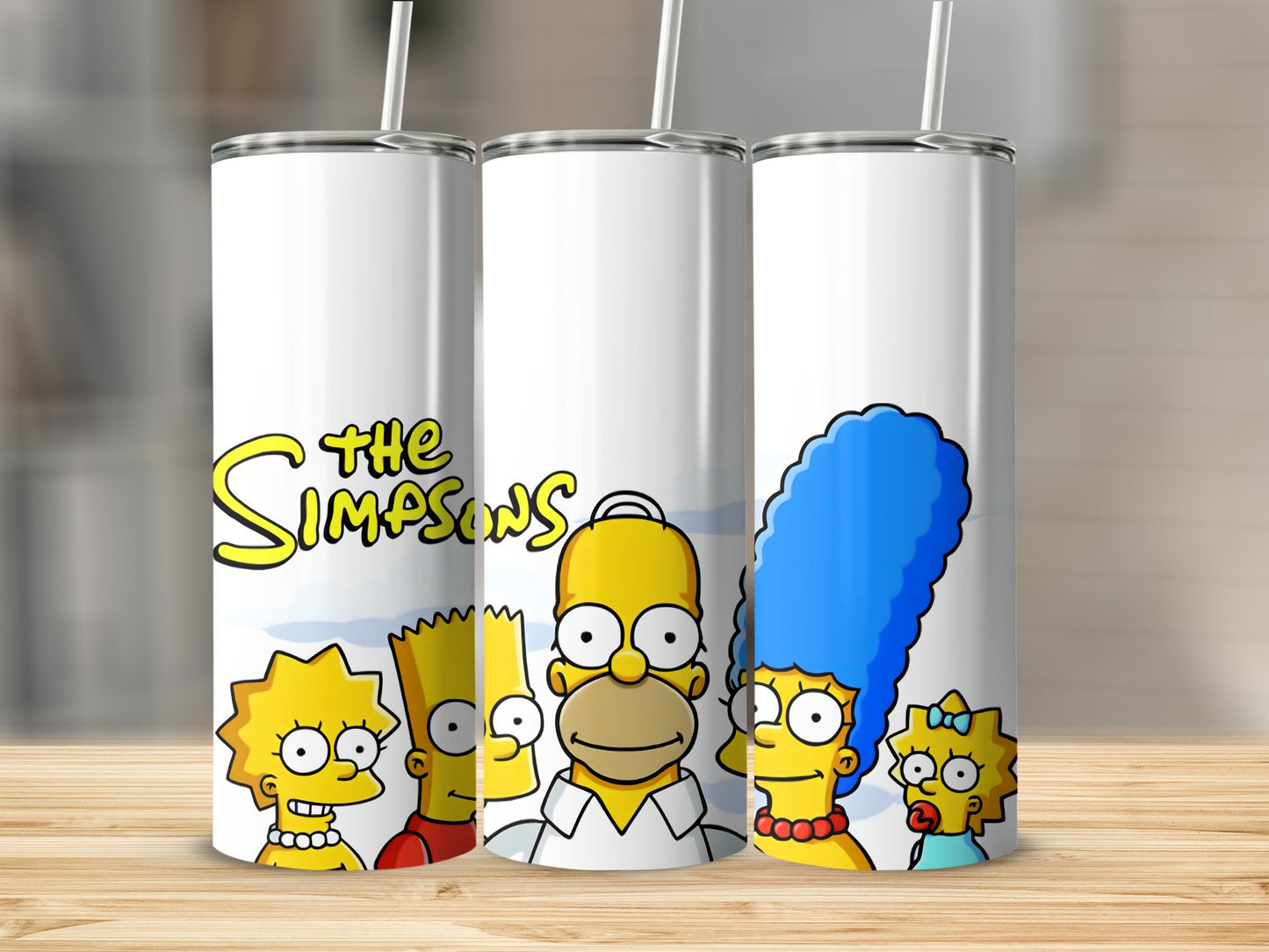 The Simpsons Family Themed Tall Stainless Steel Tumbler