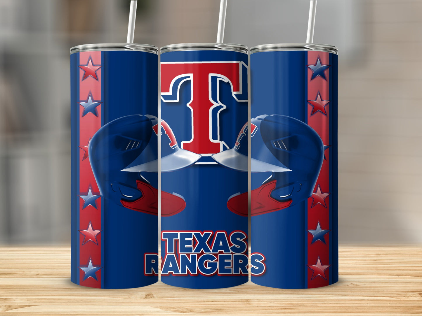 Texas Rangers Baseball Helmets Team Logo Sports Tumblers