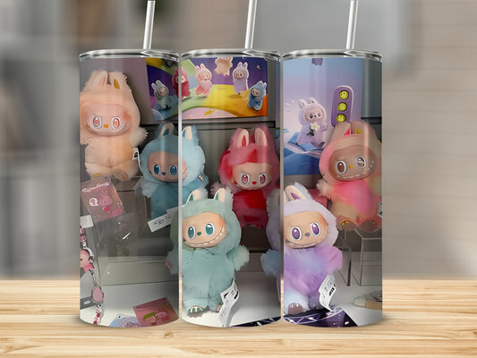 Cute Cartoon Plush Toys Themed Insulated Tumbler Cup