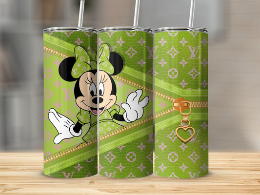 Green and Gold Cartoon Character Theme Tumbler Product