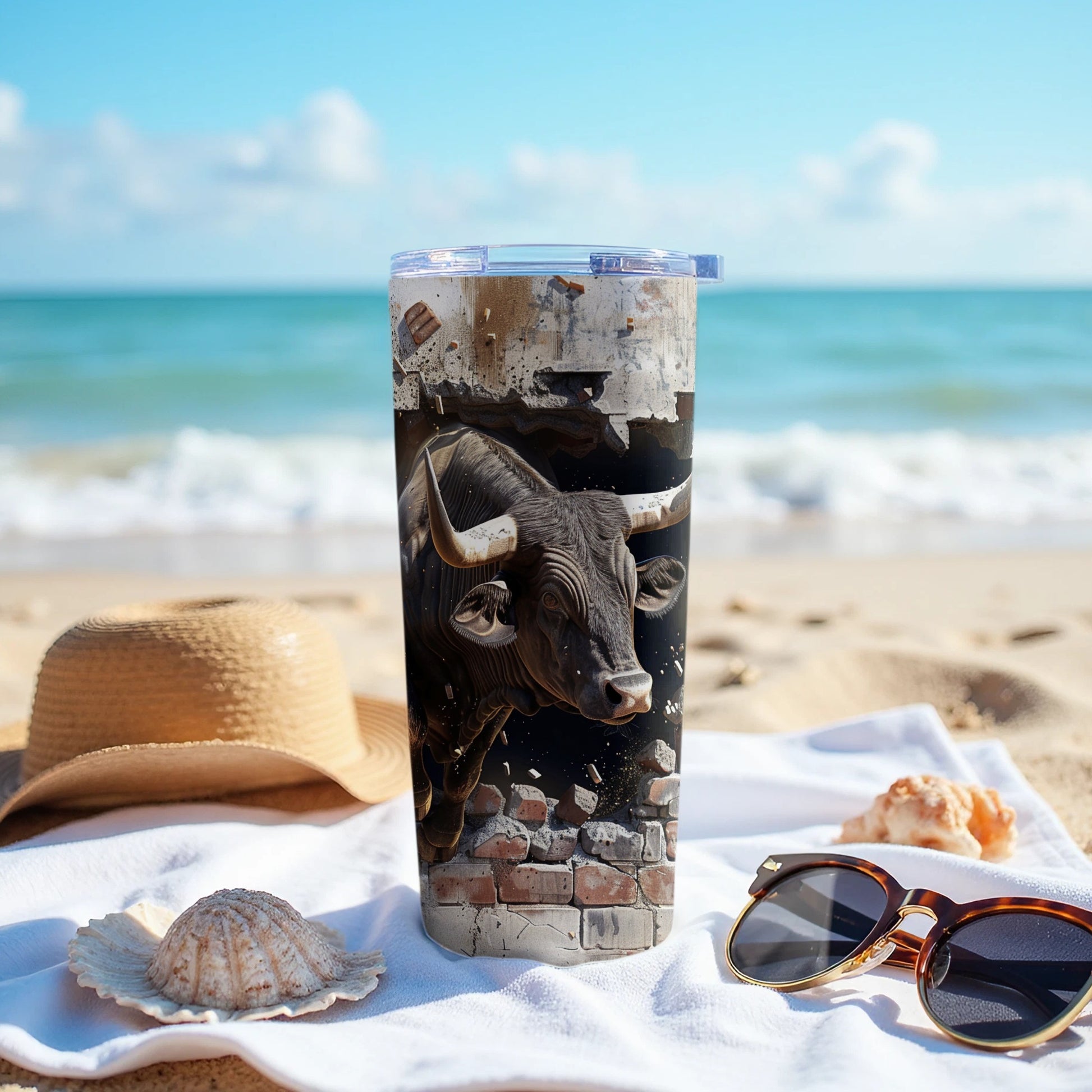 Powerful Bull Breaking Wall Art Tumbler product type

Bull Tumbler, Animal Design, Breaking Wall, Powerful Bull, Drinkware Gift, Unique Tumbler, Travel Mug, Coffee Cup, Cold Drink, Hot Drink, Beverage Holder, Wildlife Art, Fierce Bull, Brick Wall Art, Bull Head, Animal Lover, Statement Piece, Tumbler Art, Dynamic Design, Horned Animal