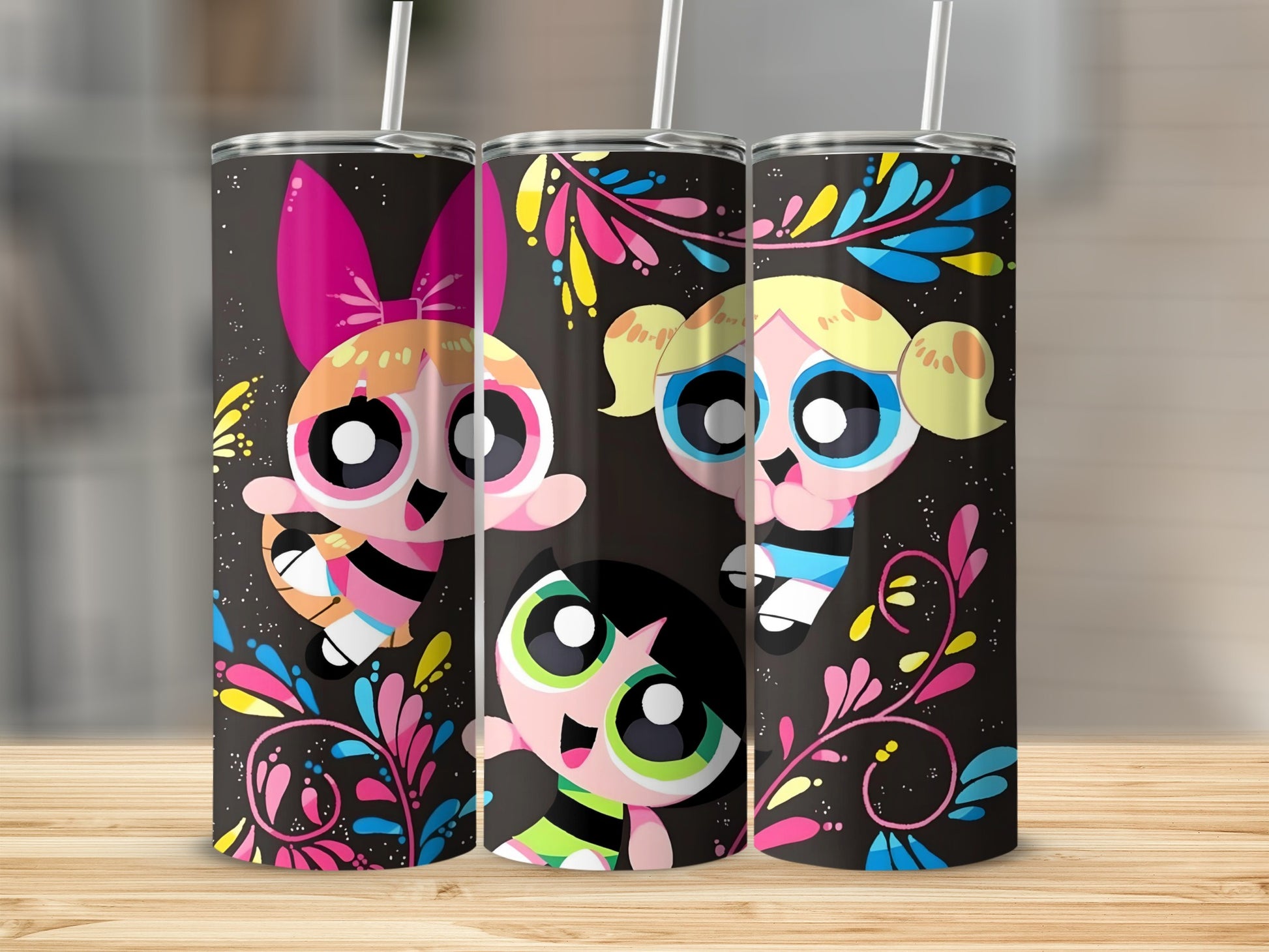 Colorful Cartoon Character Themed Tumbler Cup