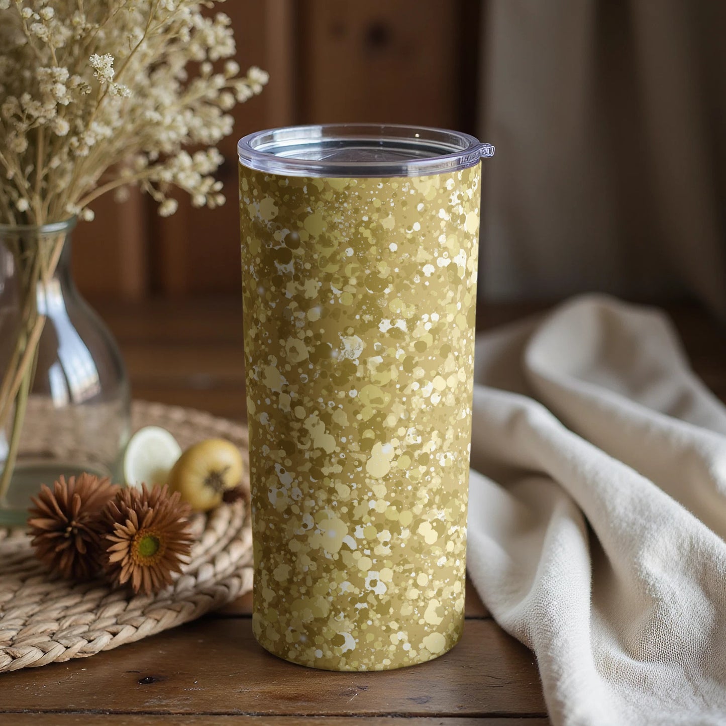 Speckled Yellow Tall Tumbler for Everyday Use