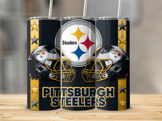 Pittsburgh Steelers Helmets Team Logo Design Tumblers