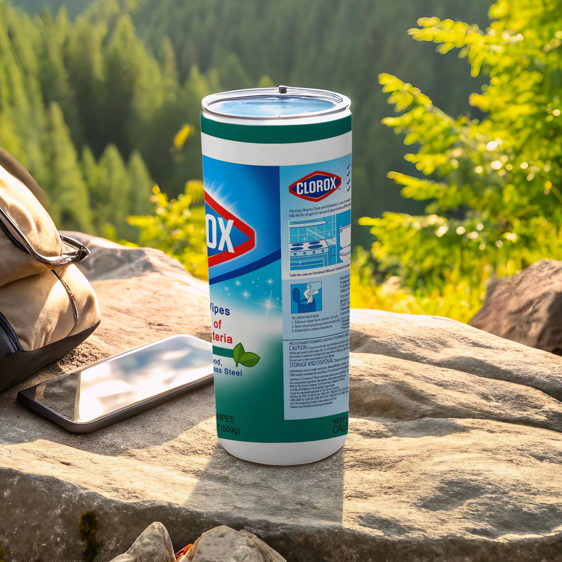 CLOROX Easy Clean Disinfect Wipes Kills Germs Wood Granite product type