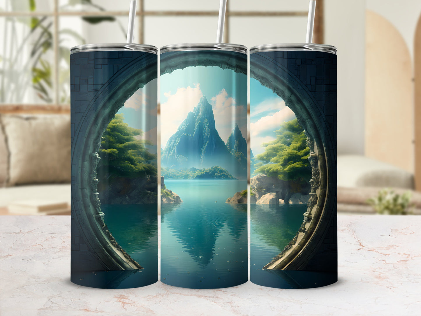 Majestic Mountain Lake Archway Vista Tumbler product type