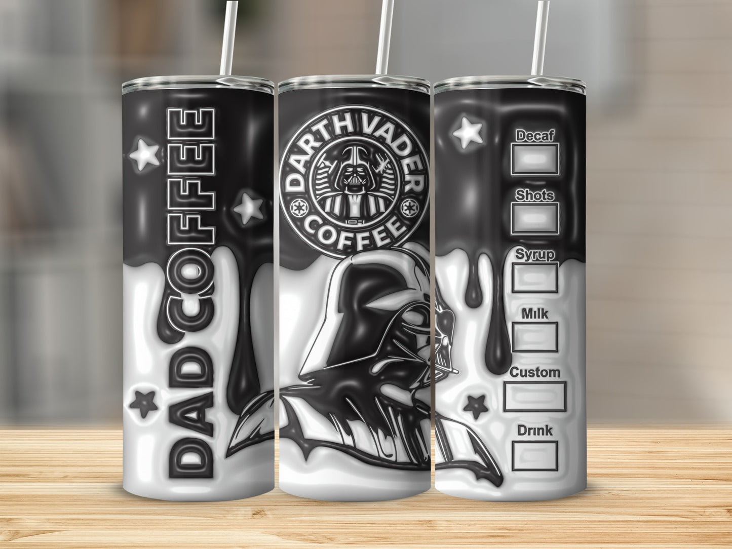 Darth Vader Coffee Dad Customizable Tumbler