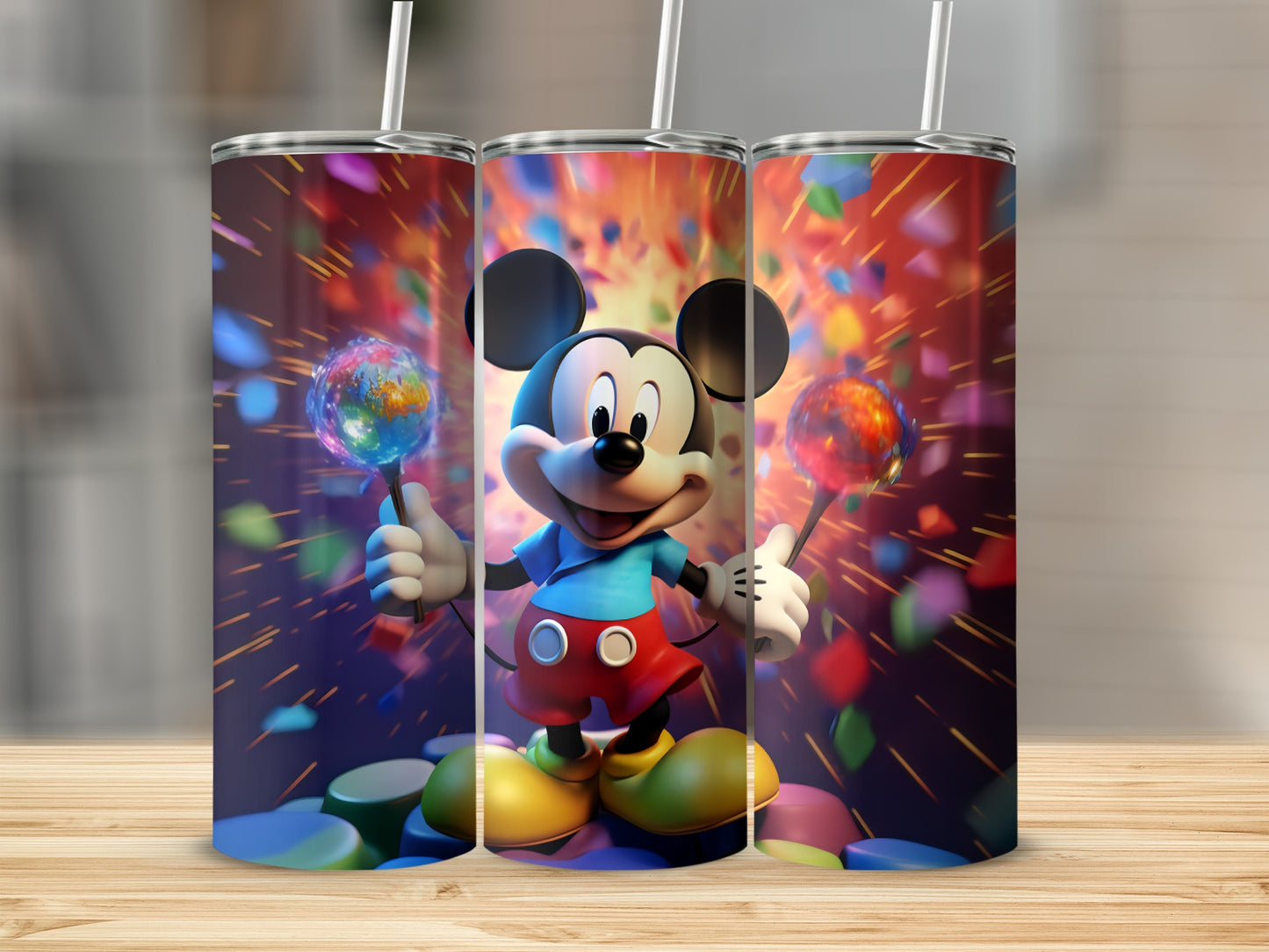 Colorful Mickey Mouse Design Insulated Tumbler