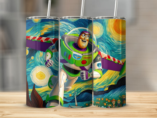 Buzz Lightyear Starry Night Inspired Tumbler Cup