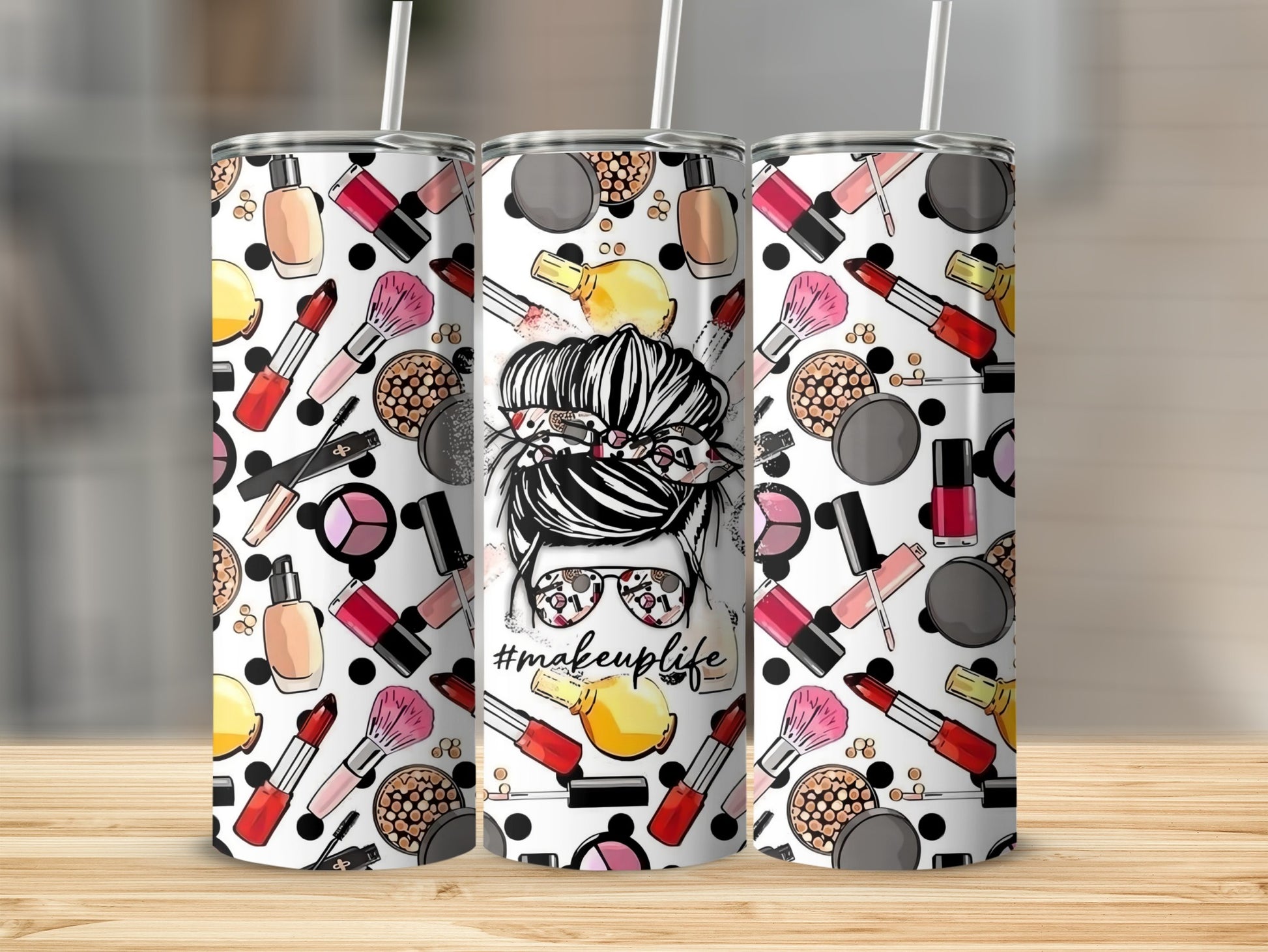 Colorful Cosmetic Design Stainless Steel Tumbler Cup