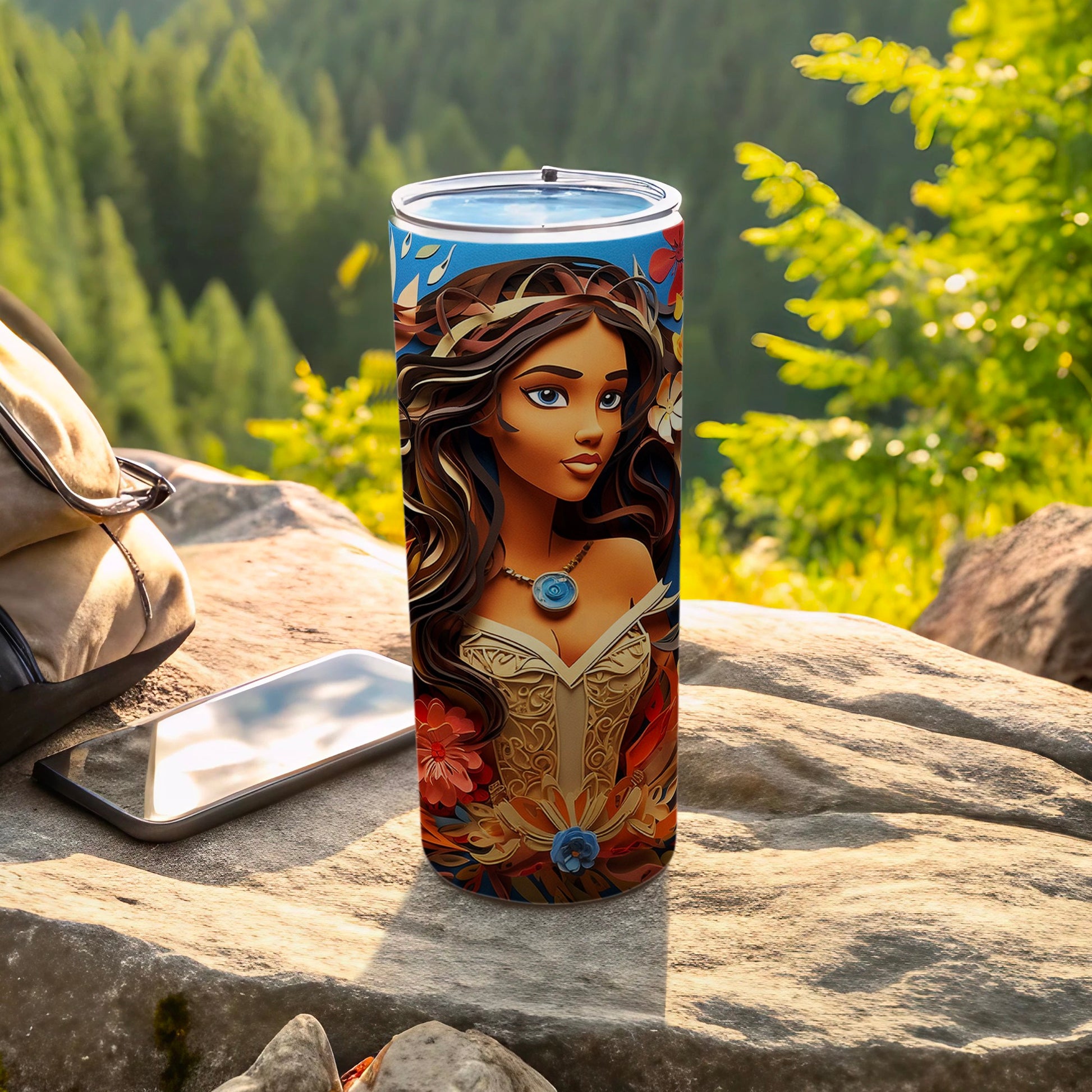 Polynesian Princess Adventure Tumbler 20oz Flask