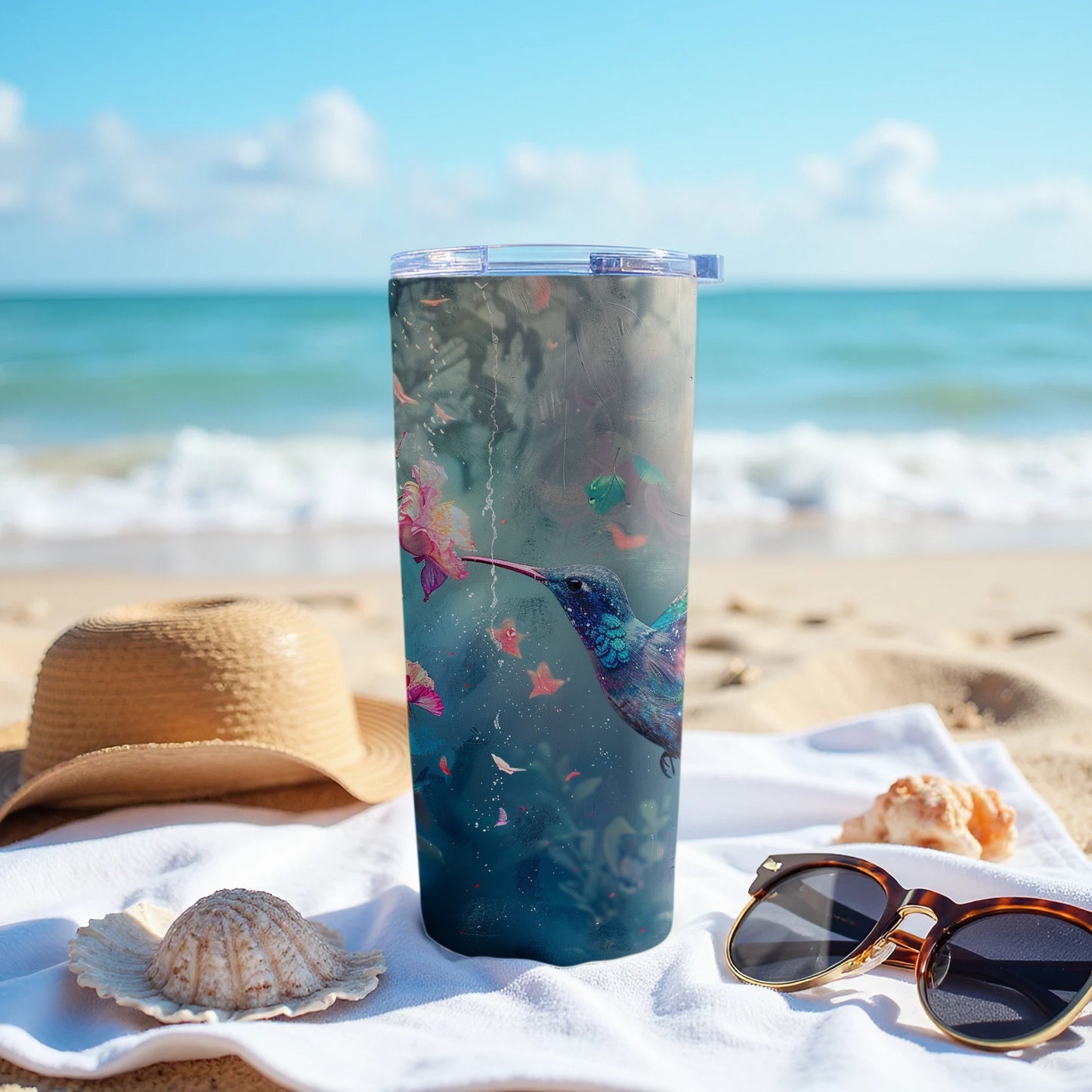 Colorful Hummingbird Flower Tumbler Nature Scene product type
Hummingbird
Tumbler
Floral
Bird Art
Vibrant
Colorful
Nature Design
Flower Pattern
Travel Mug
Insulated Cup
Drinkware
Beach Theme
Summer Style
Gift Idea
Tropical Bird
Artistic Design
Custom Tumbler
Beverage Holder
Unique Gift
Outdoors Drink