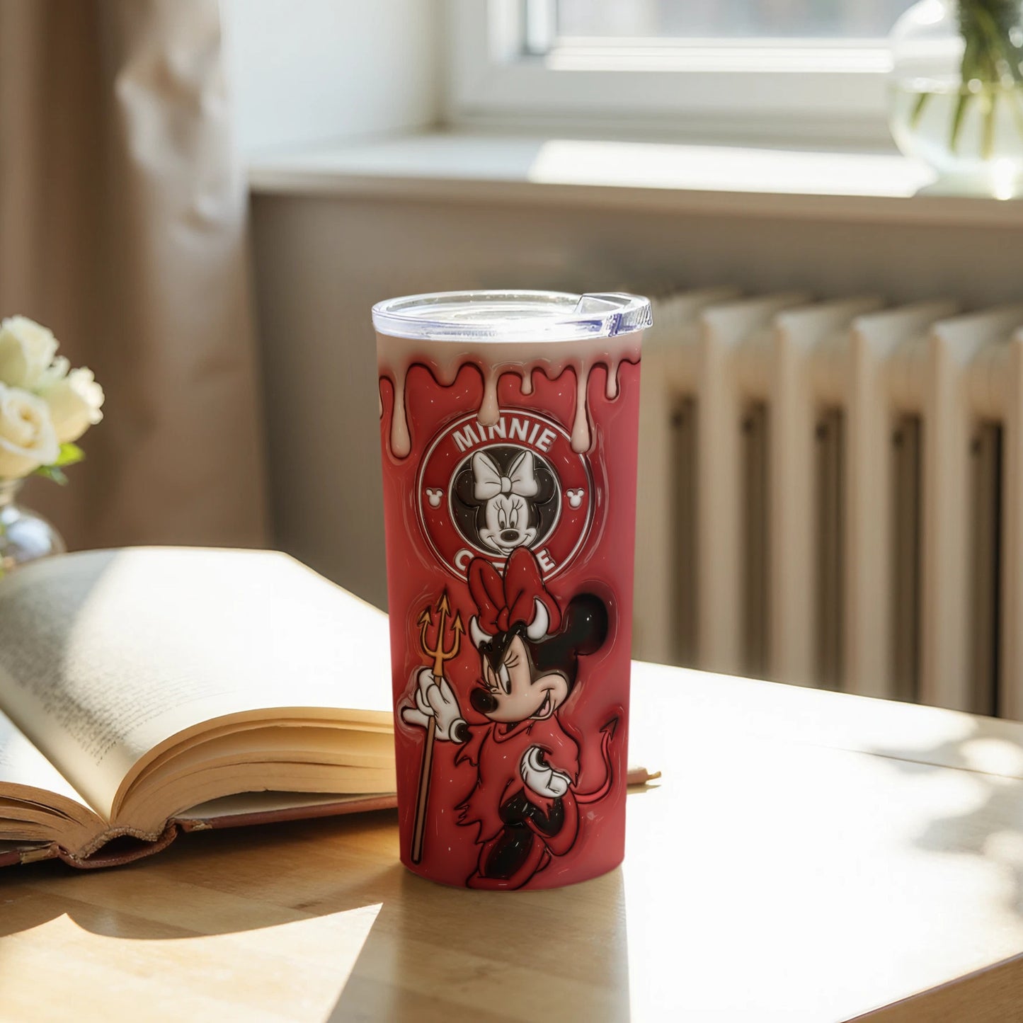 Minnie Devil Tumbler with Straw 20oz Cup