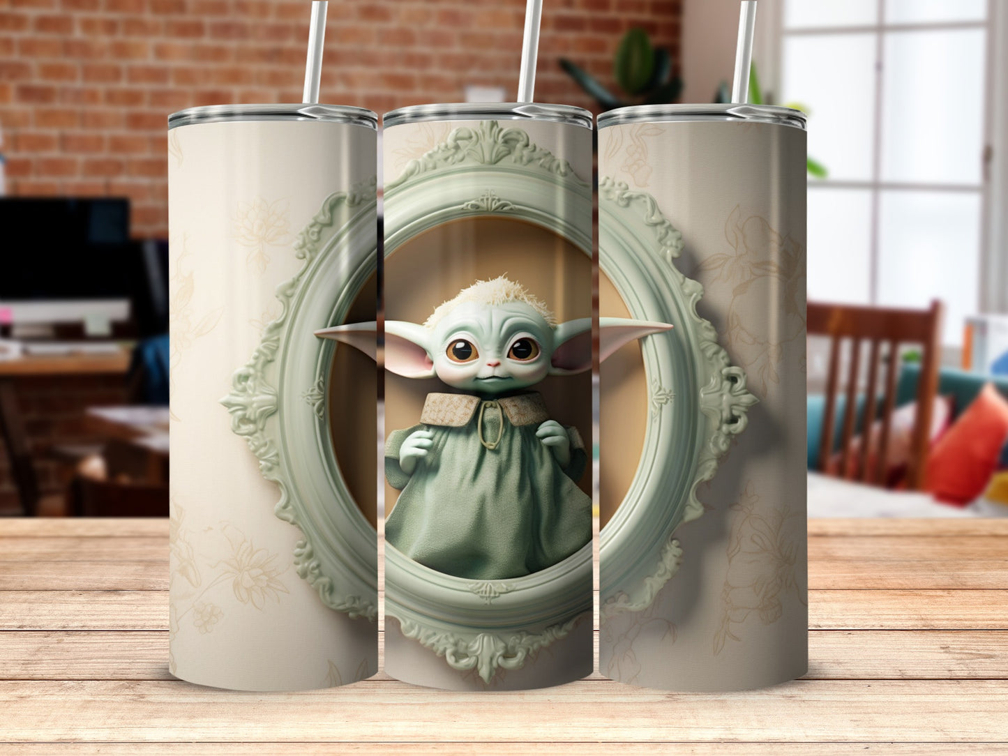 Cute Baby Alien-Inspired Illustration Tumbler Product