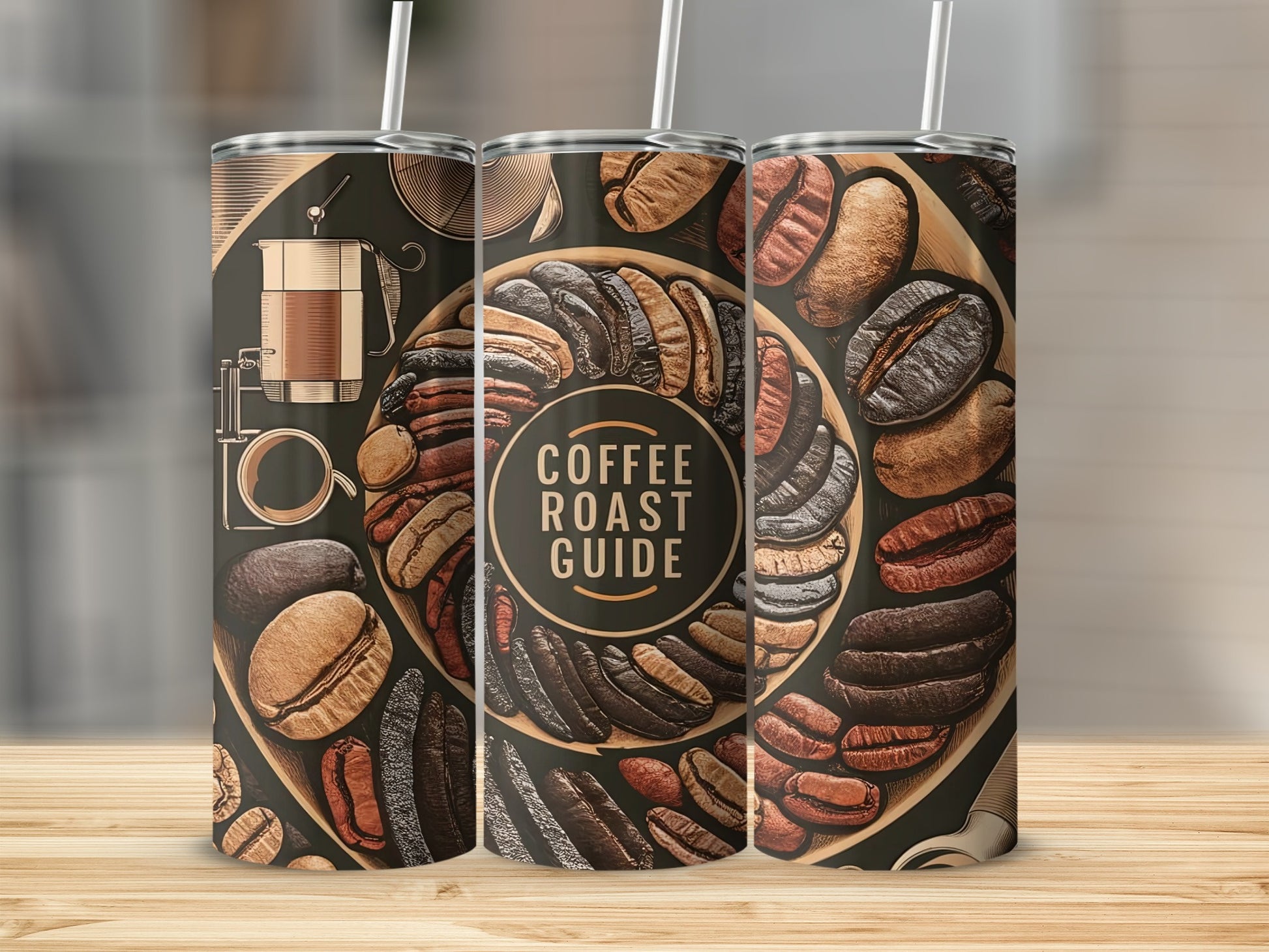 Coffee Roast Guide Illustration Tumbler