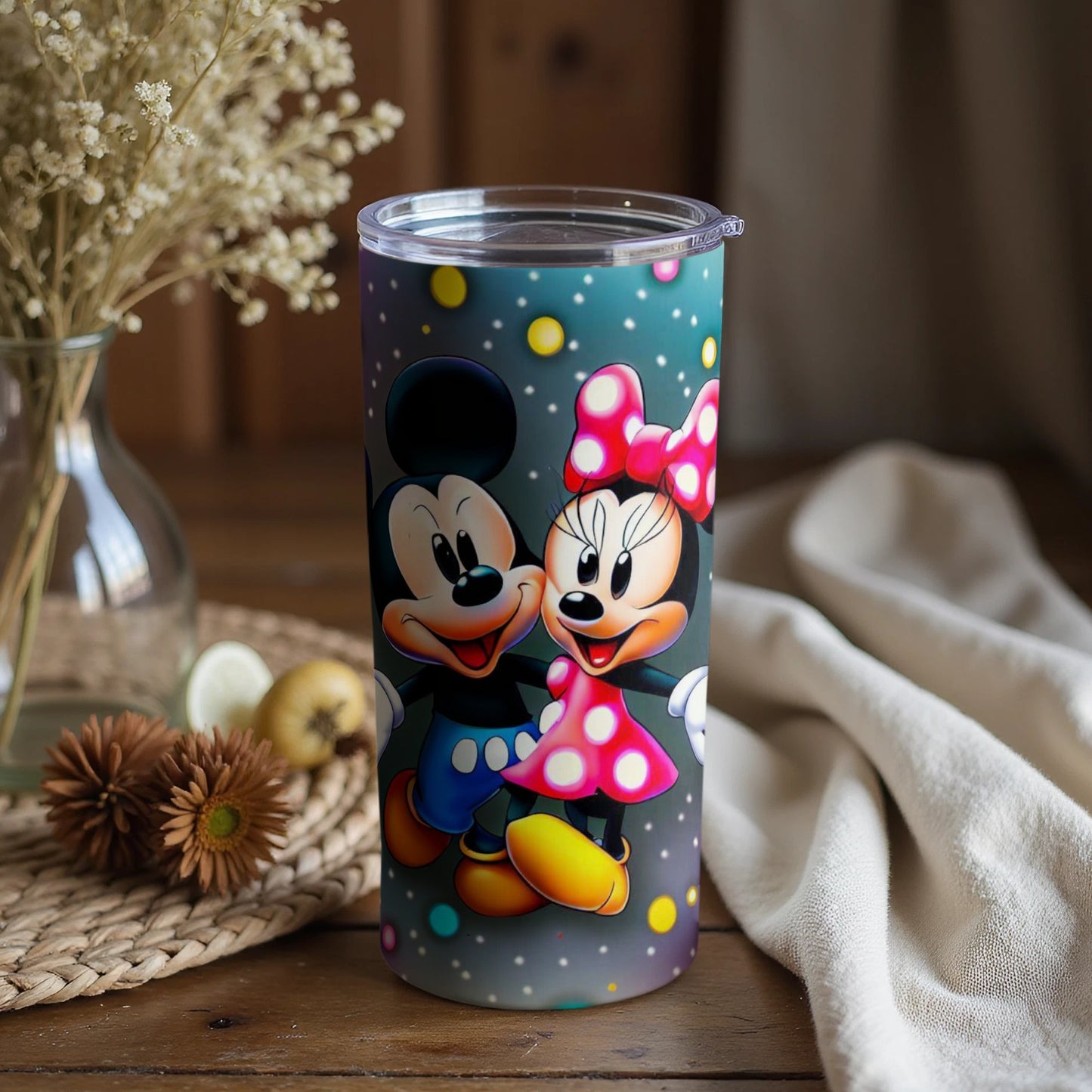 Mickey Mouse and Minnie Mouse Tumbler for Disney Fans