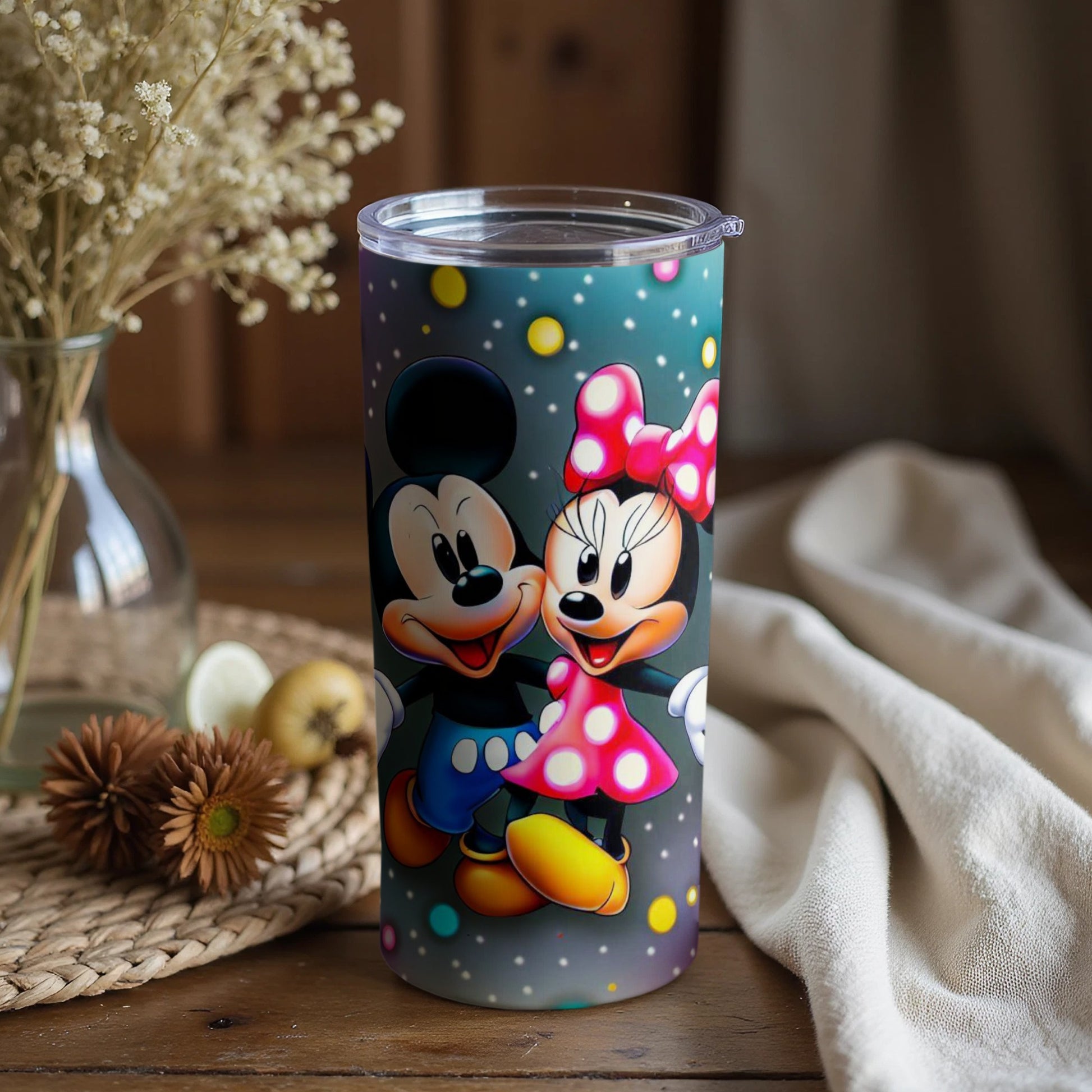 Mickey Mouse and Minnie Mouse Tumbler for Disney Fans