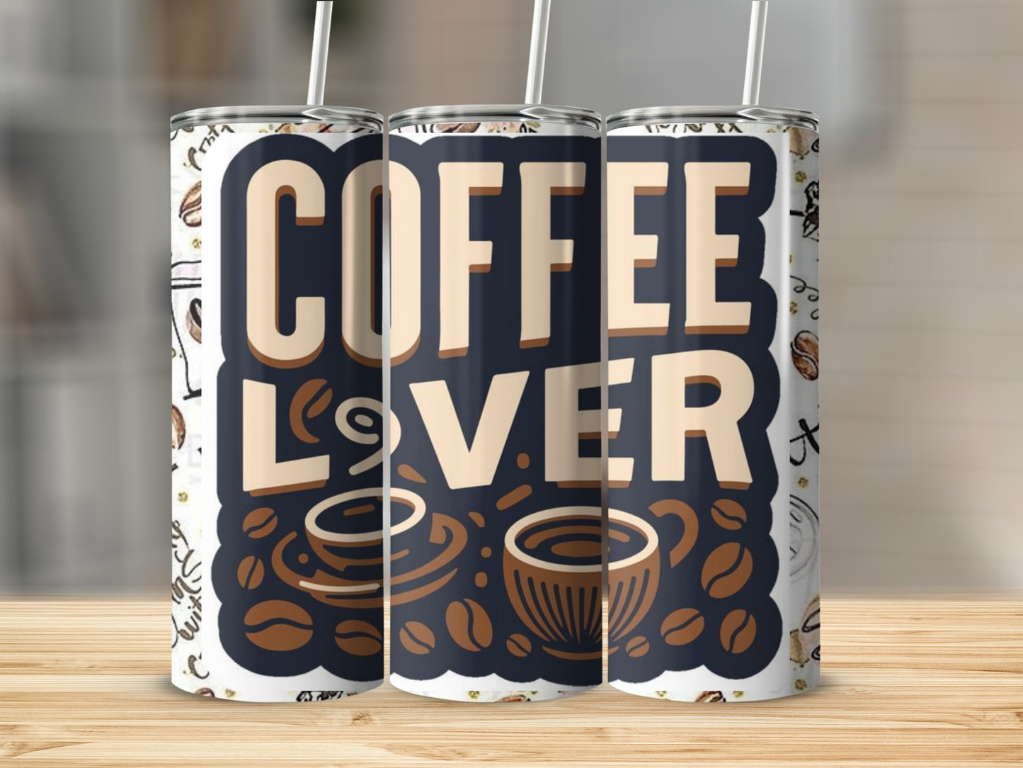 Coffee Lover Design Customized Tumbler Product