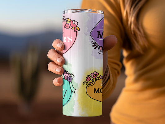 Vibrant Mother's Day Floral Design Tall Drink Tumbler