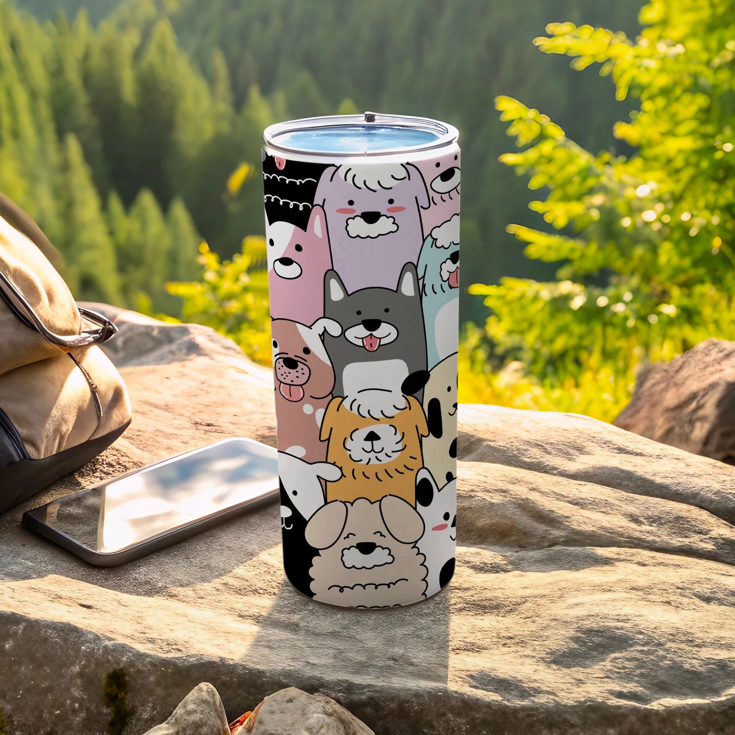 Cute Dogs Pattern Insulated Beverage Tumbler product type