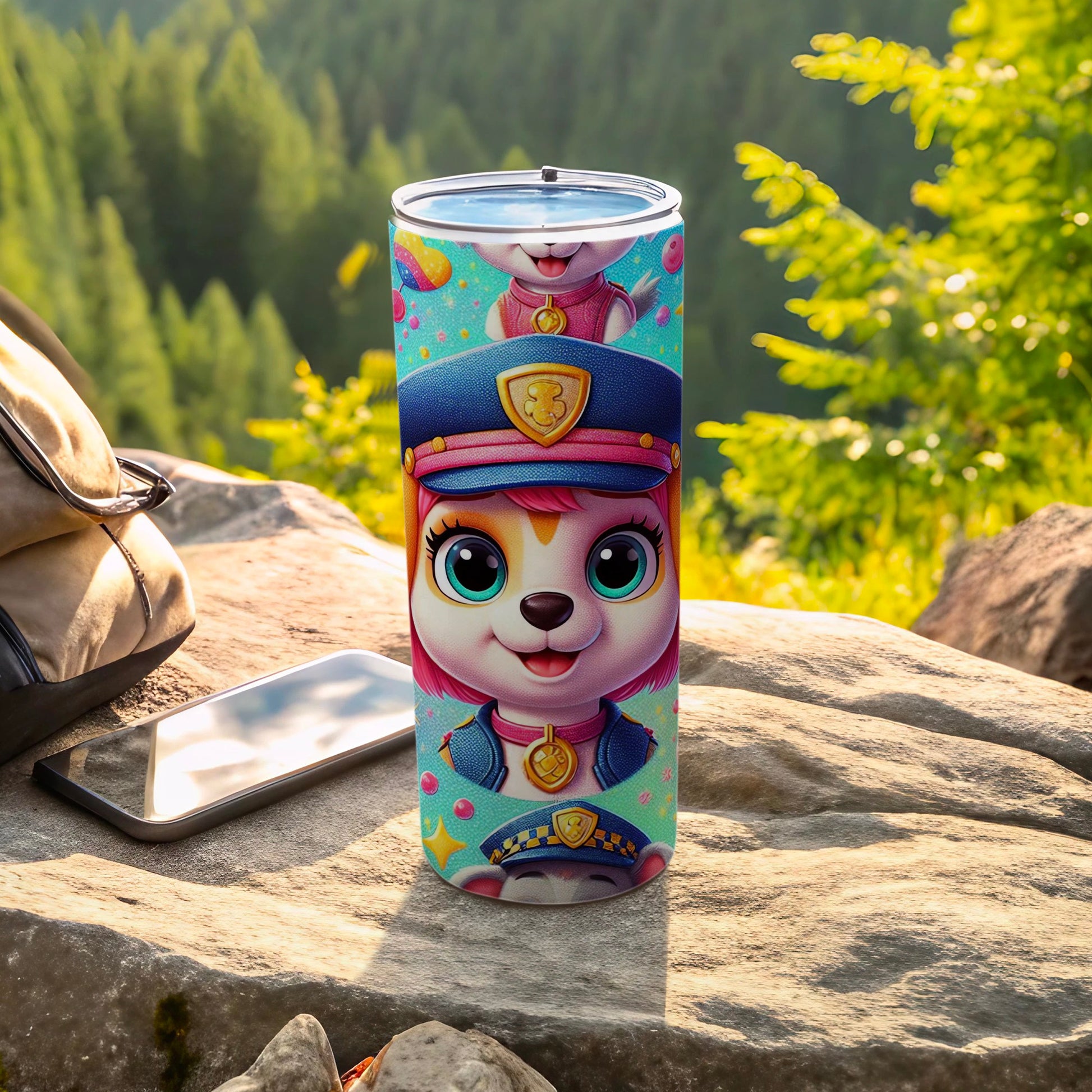 Adorable Cartoon Character Printed Tumbler Cup for Kids