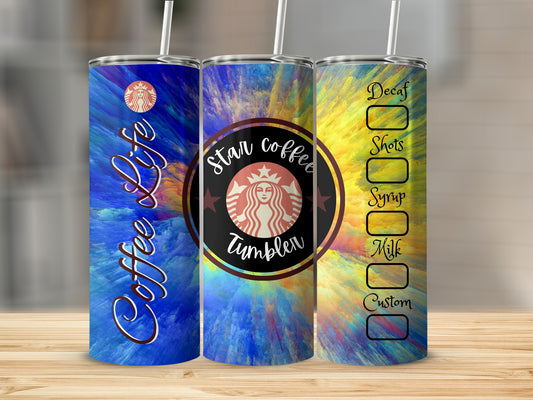 Star Coffee Tumbler with Custom Drink Options