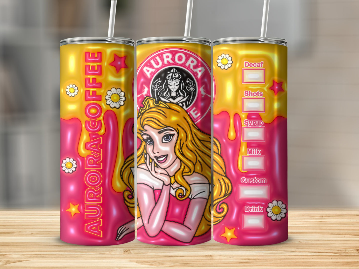 Aurora Coffee Customizable Drink Tumbler Cup
