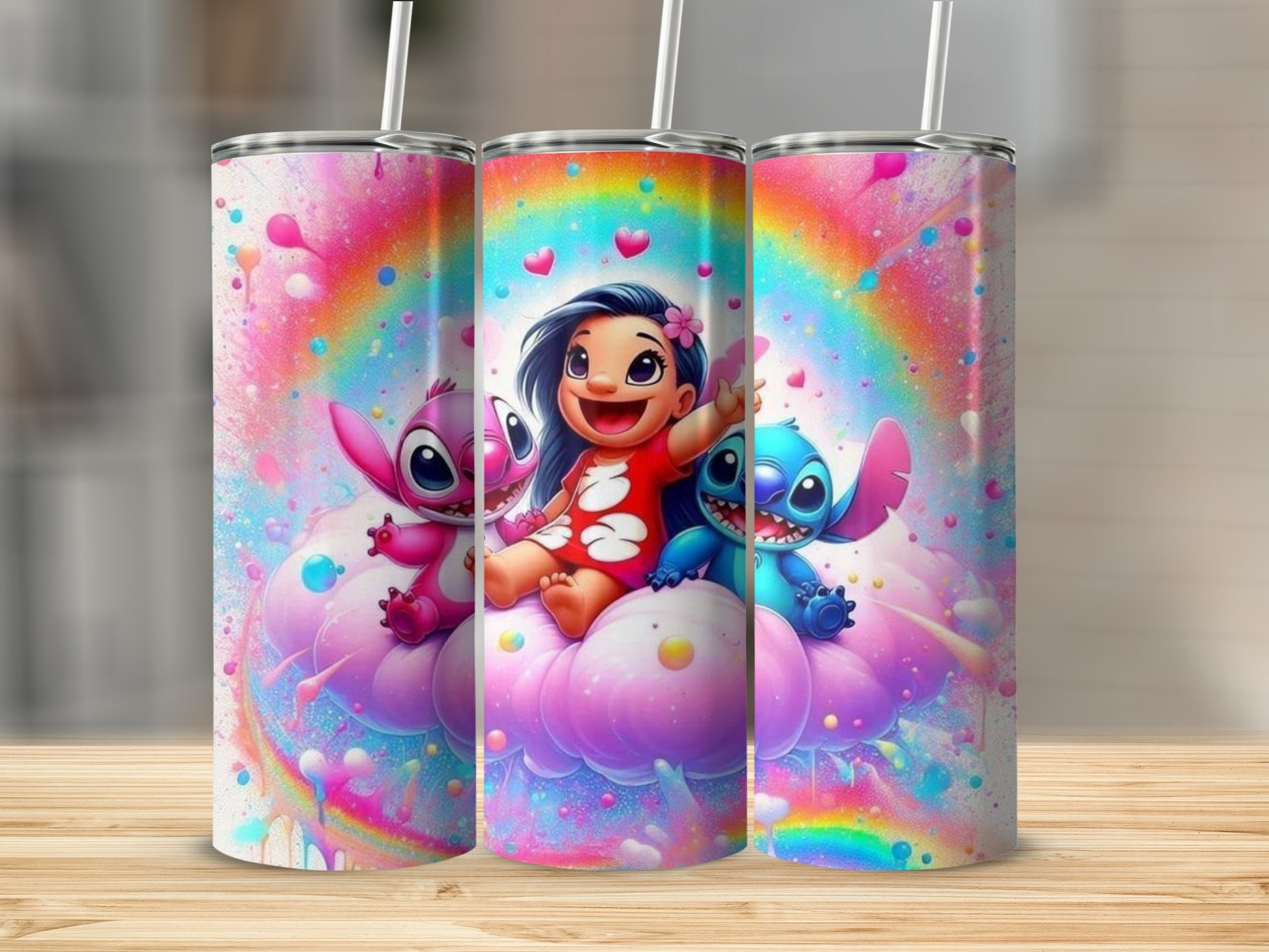 Colorful Rainbow Children Characters Design Tumbler