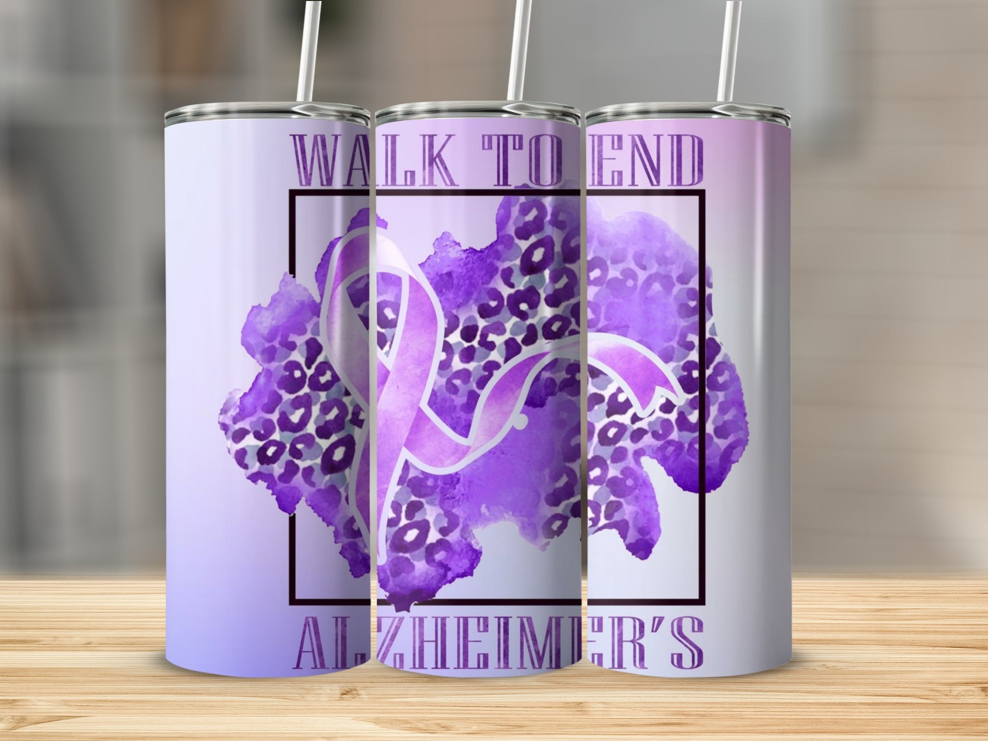 Walk to End Alzheimer's Purple Ribbon Tumbler