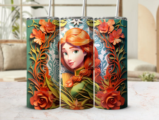 Floral and Enchanted Character Design Tumbler