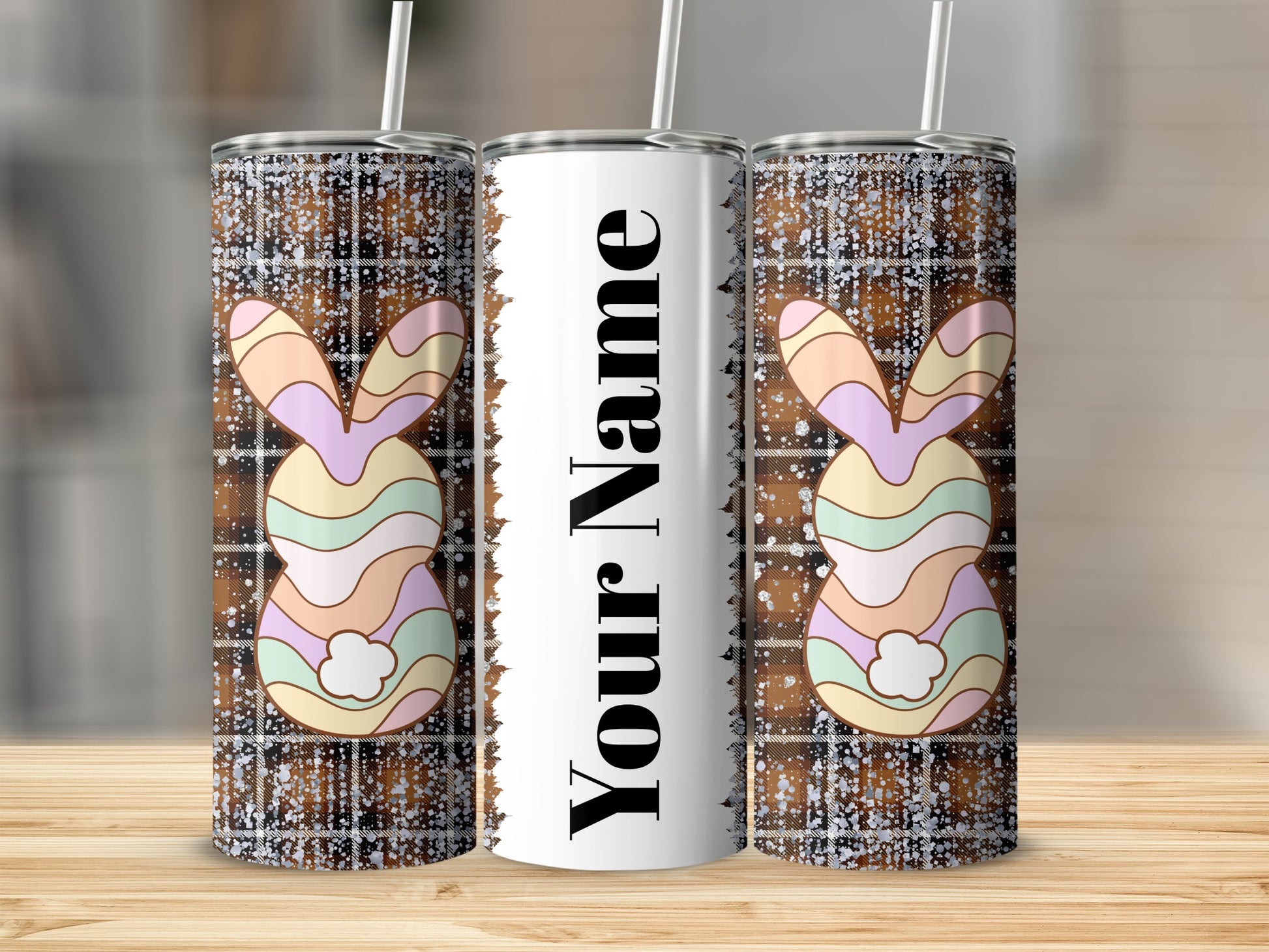 Personalized Easter Bunny Your Name Tumbler Design
