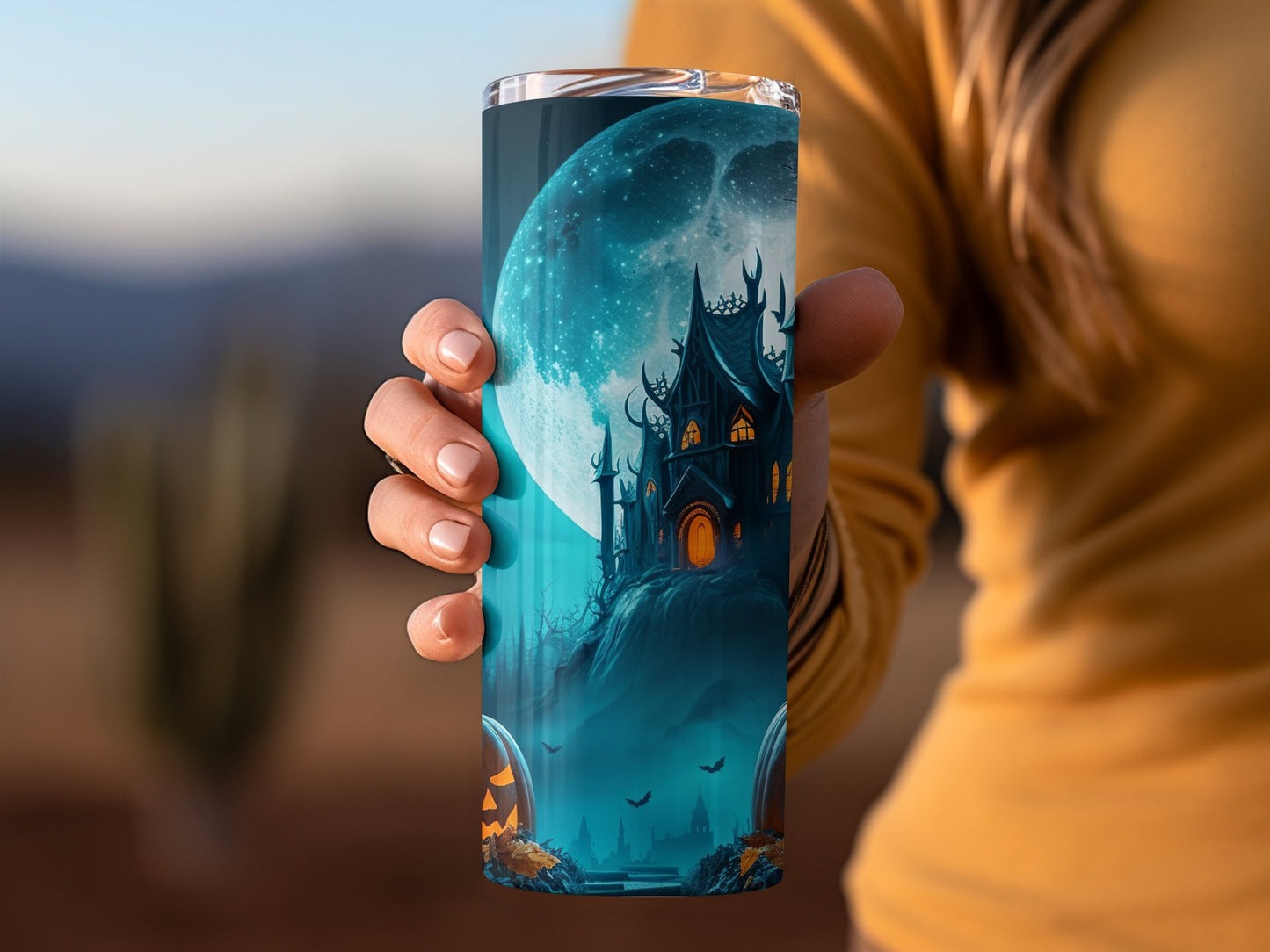 Spooky Haunted House Halloween Travel Mug product