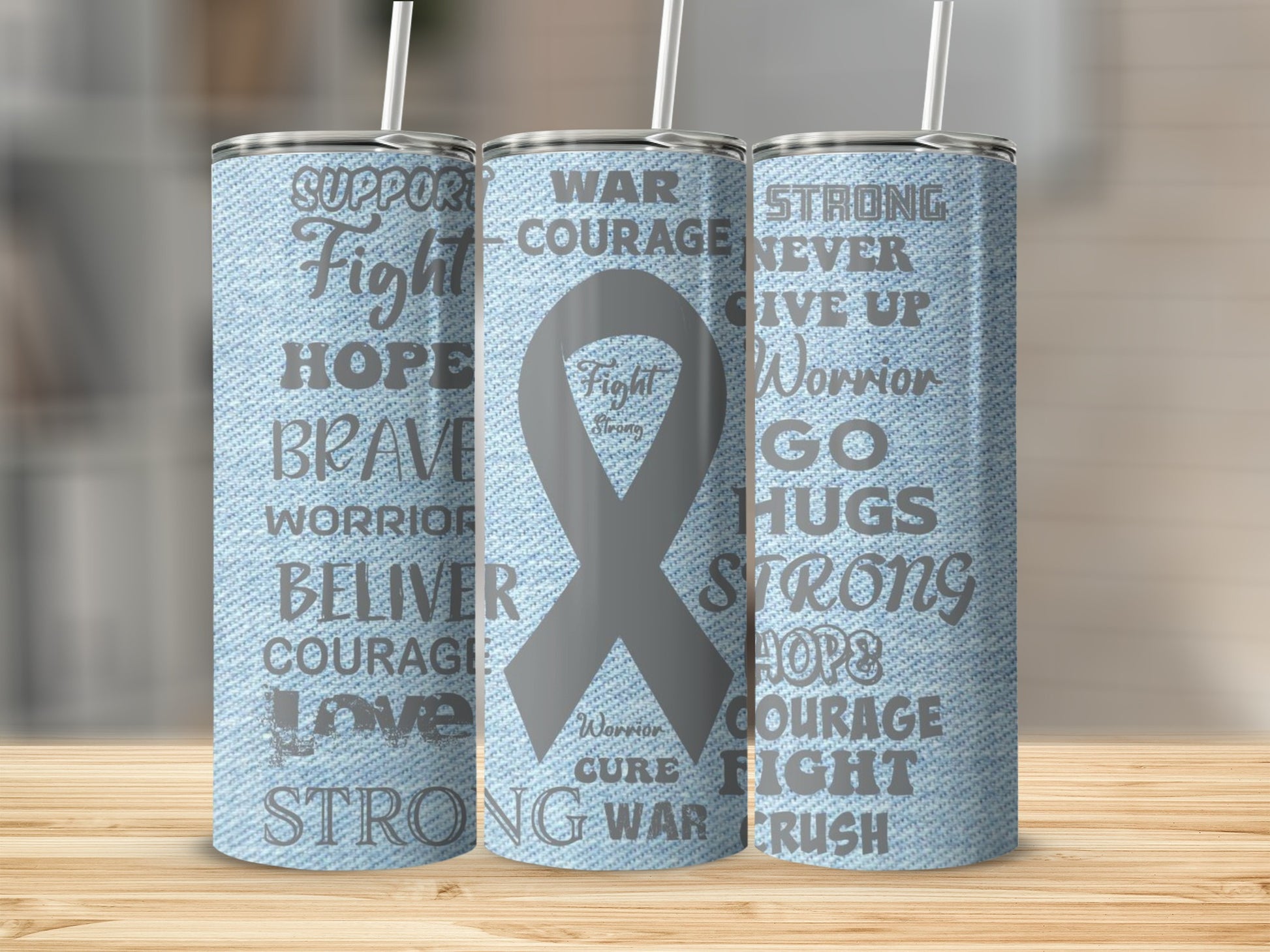 Support Fight Hope Brave Warrior Believe Courage Twist Cup