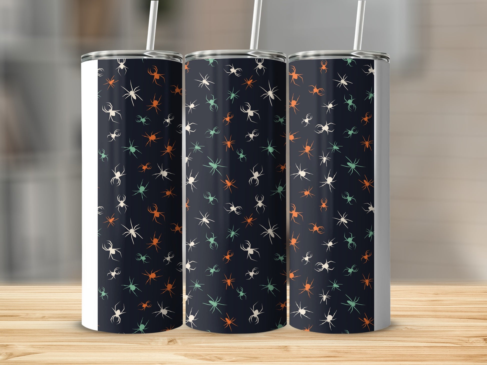 Creepy Crawly Spiders Dark Background Pattern product type