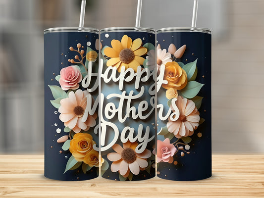 Happy Mothers Day Floral Insulated Tumbler