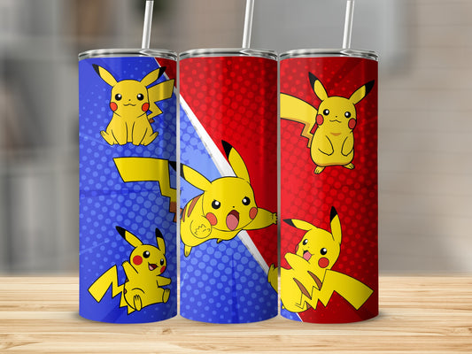 Pikachu Themed Colorful Design Tumbler Cups product