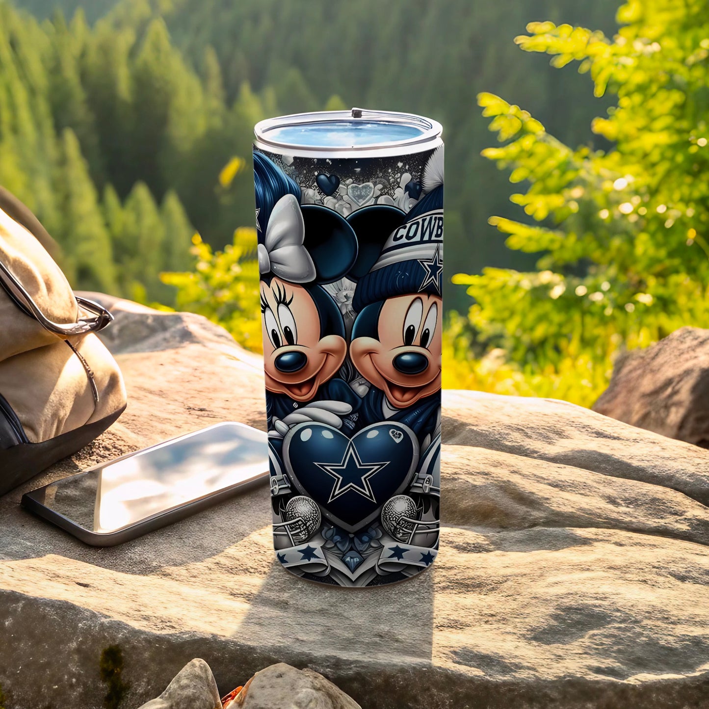 Mickey Minnie Mouse Cowboys Design Tumbler for Fans