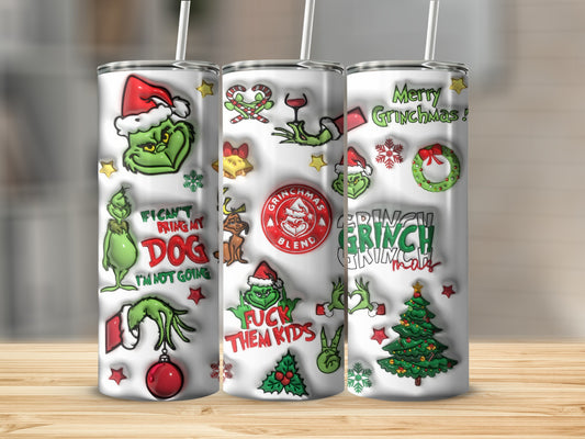 Grinchmas Holiday Themed Stainless Steel Tumbler