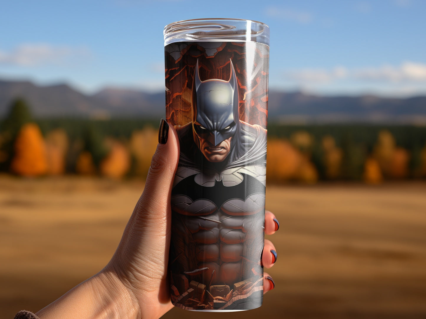 Batman Design Insulated Travel Tumbler For Hot Or Cold Drinks