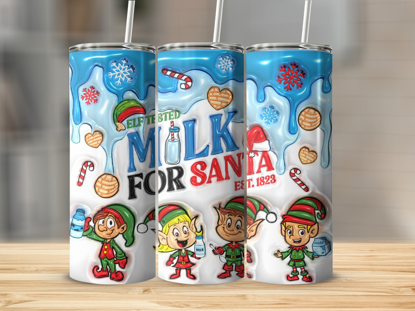 Elf Tested Milk for Santa Christmas Tumbler 20oz