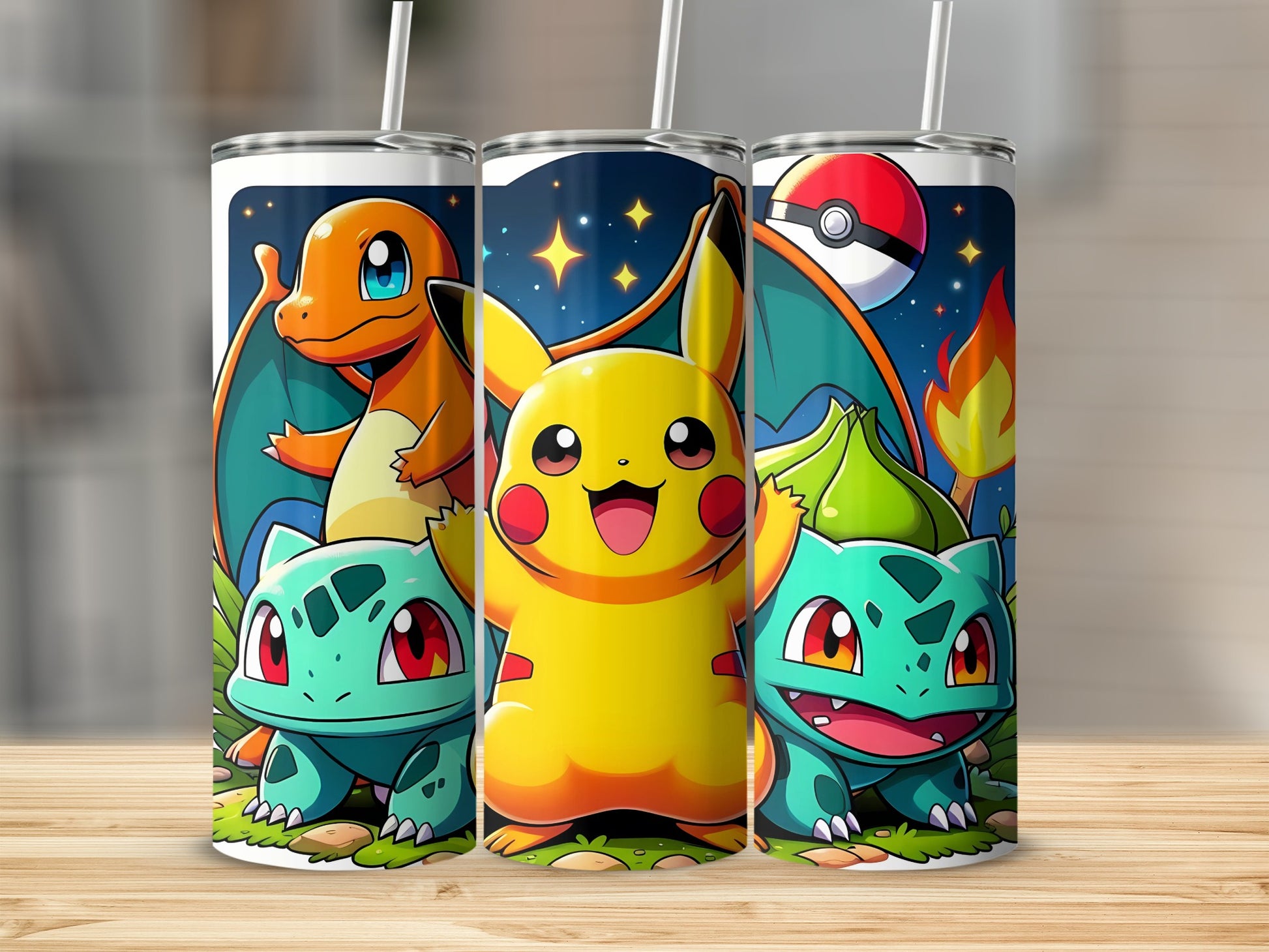 Adorable Pikachu and Friends Insulated Tumbler