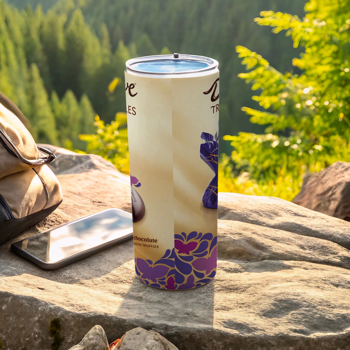 Dove Chocolate Smooth Truffles Purple Design Tumbler product type