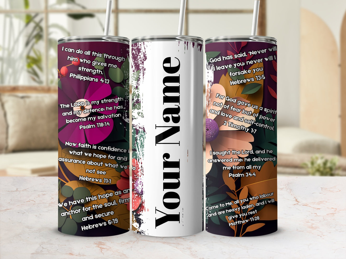 Custom Your Name and Inspirational Quotes Tumbler