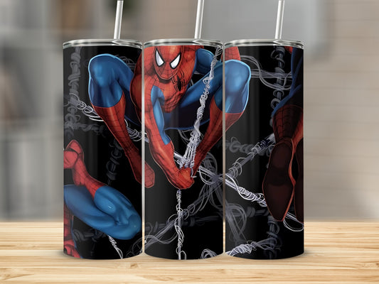 Spider Themed Tumblers with Spider Man Print Design